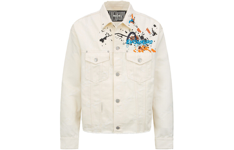 

Джинсовая куртка мужская Off White Evisu, кремовый