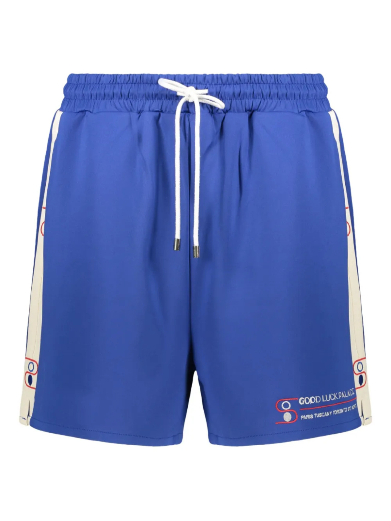 

MR. SATURDAY шорты с завязками на талии и вышивкой, синий