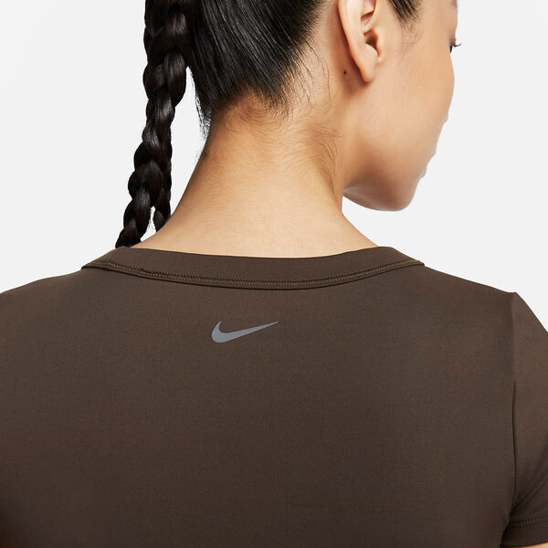 Футболка приталенные, быстросохнущие, с короткими рукавами Nike, коричневый — фото 2