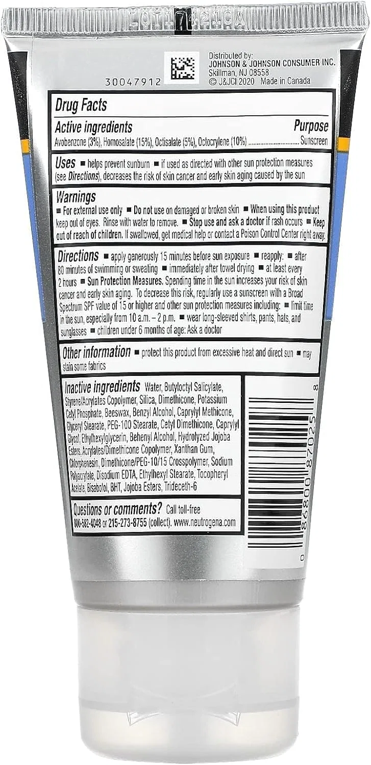 Солнцезащитный лосьон для лица Neutrogena Sports Face SPF 70, 2.5 унции — фото 2