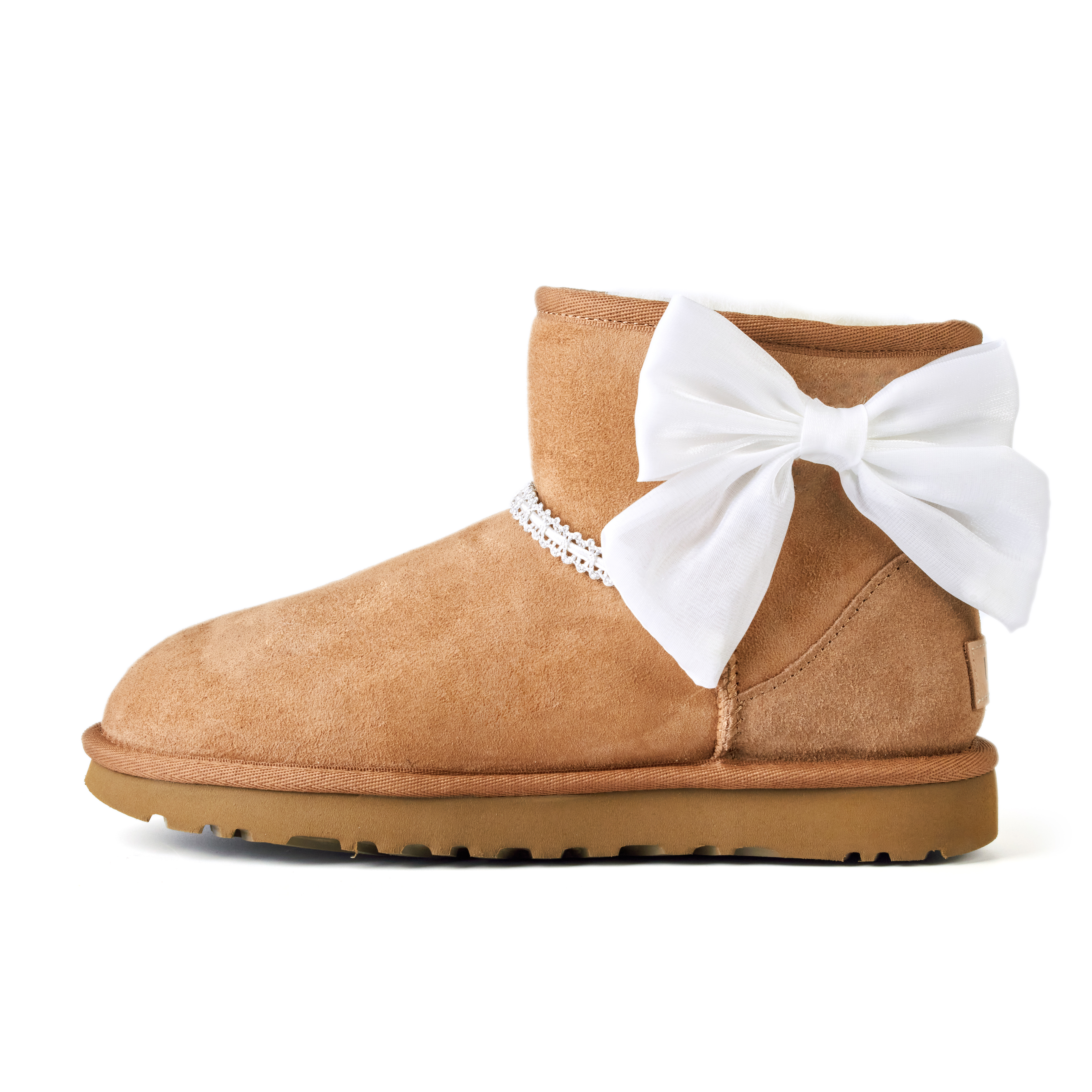 Ботинки короткие зимние UGG Born Homebody Sister Small Flower, карамельный