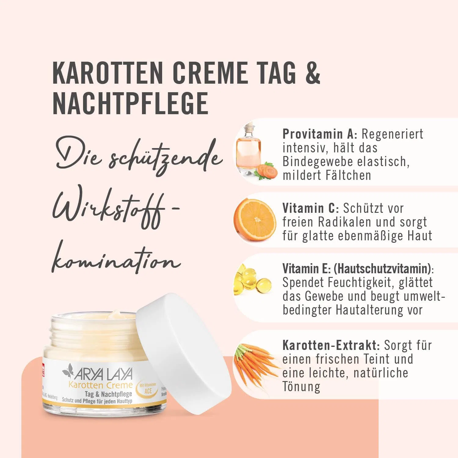 Крем для лица Arya laya — Дневной и ночной «Carrot Cream» от, 50 мл — фото 3
