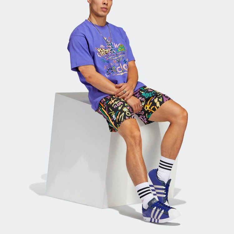 Шорты Men's adidas Graffiti Full Print Sports Shorts Black HC3087 — фото 2