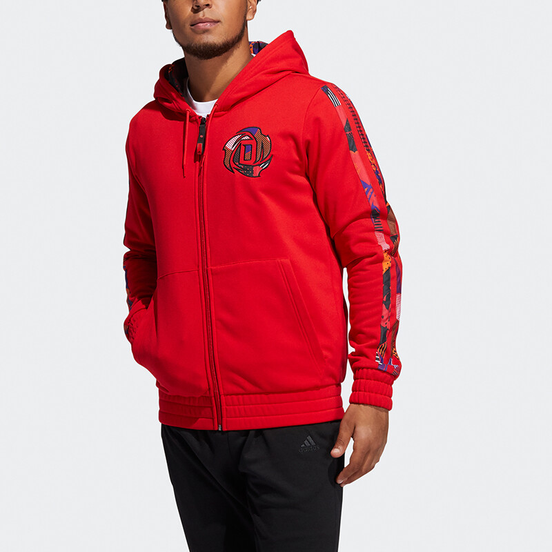 Куртка мужская алая Adidas, цвет Scarlet — фото 2