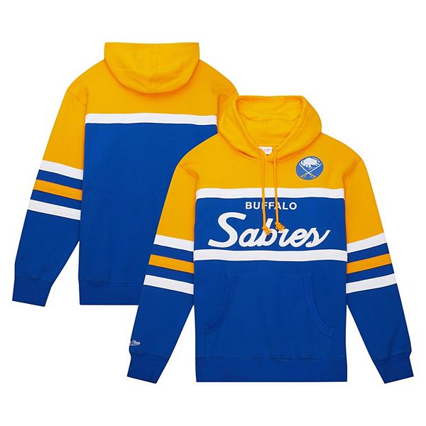 

Толстовка с капюшоном мужская royal/gold buffalo sabres head coach Mitchell & Ness