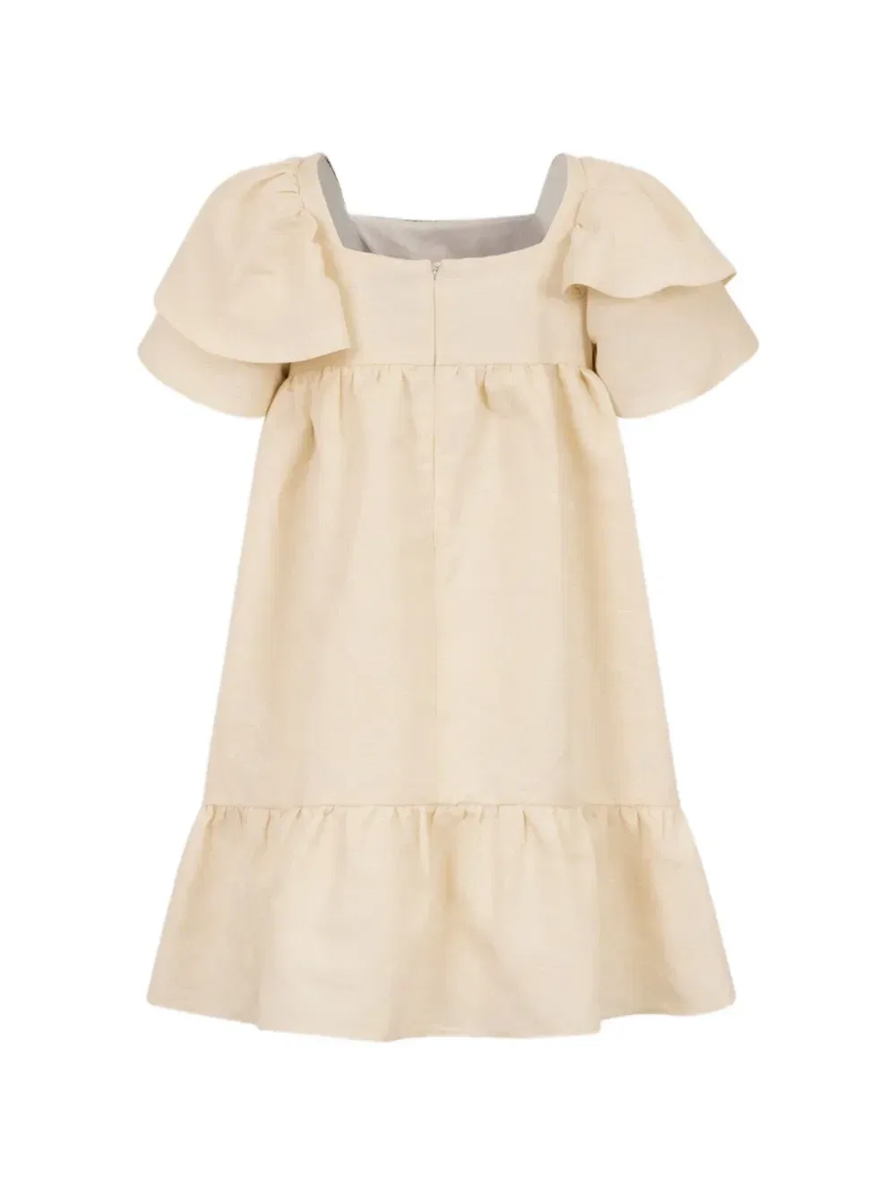 Жаккардовое платье Legacy с оборками и принтом Etro Kids, бежевый — фото 2