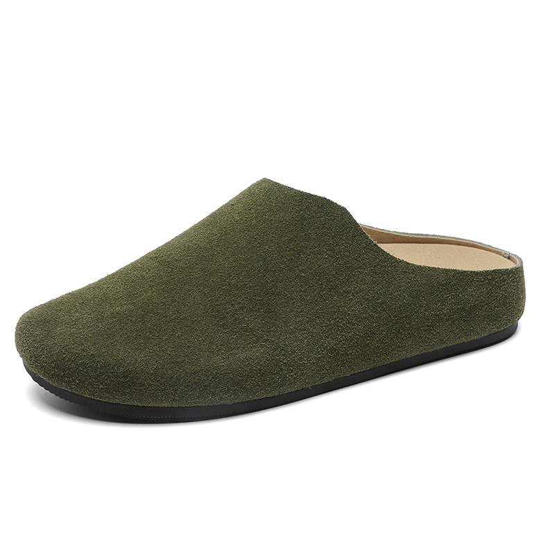 

V05 Закрытые тапочки мужские оливкового цвета, цвет Olive Green[Men's]