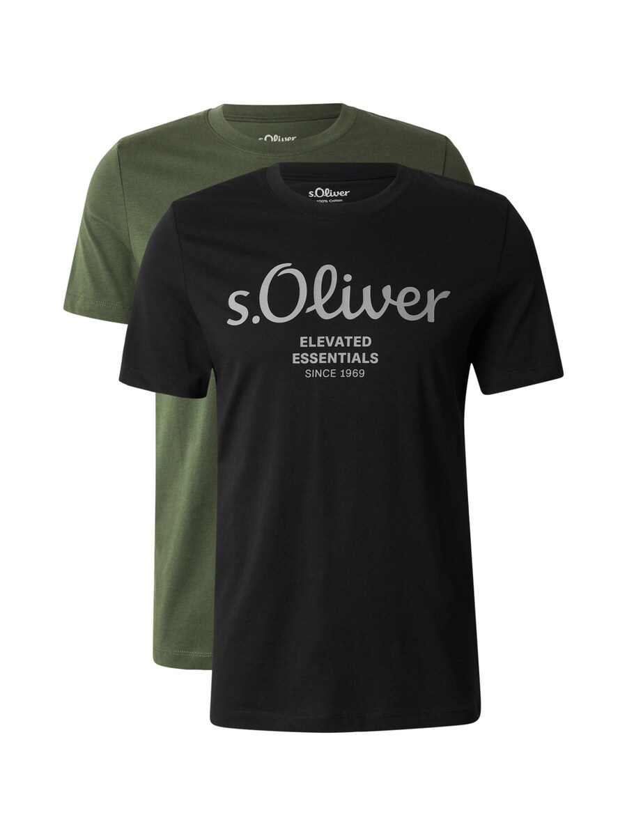 

Футболка s.Oliver, Olive/Black