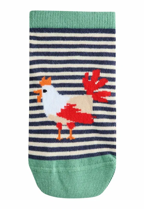 Набор носков Next, 7 пар, stripe farm animals, полосатые с животными — фото 3