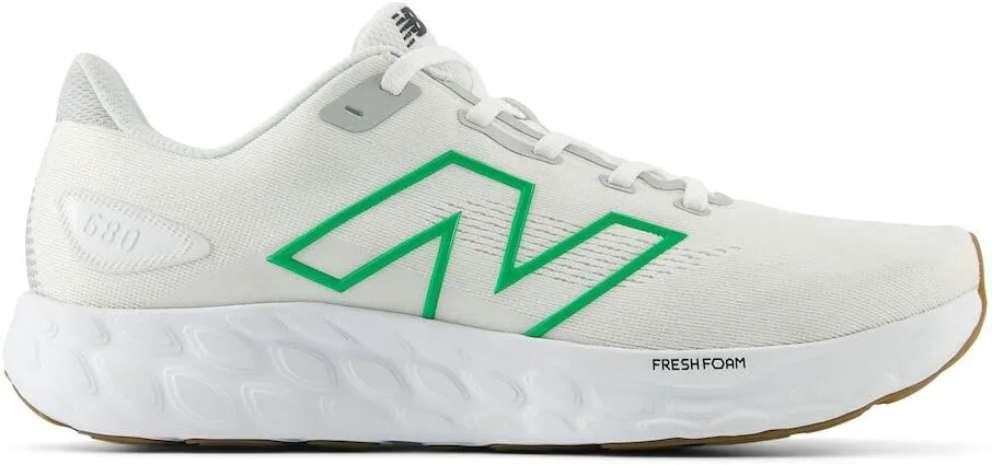 Мужские кроссовки New Balance Fresh Foam 680 V8, белый/серый/зеленый — фото 3