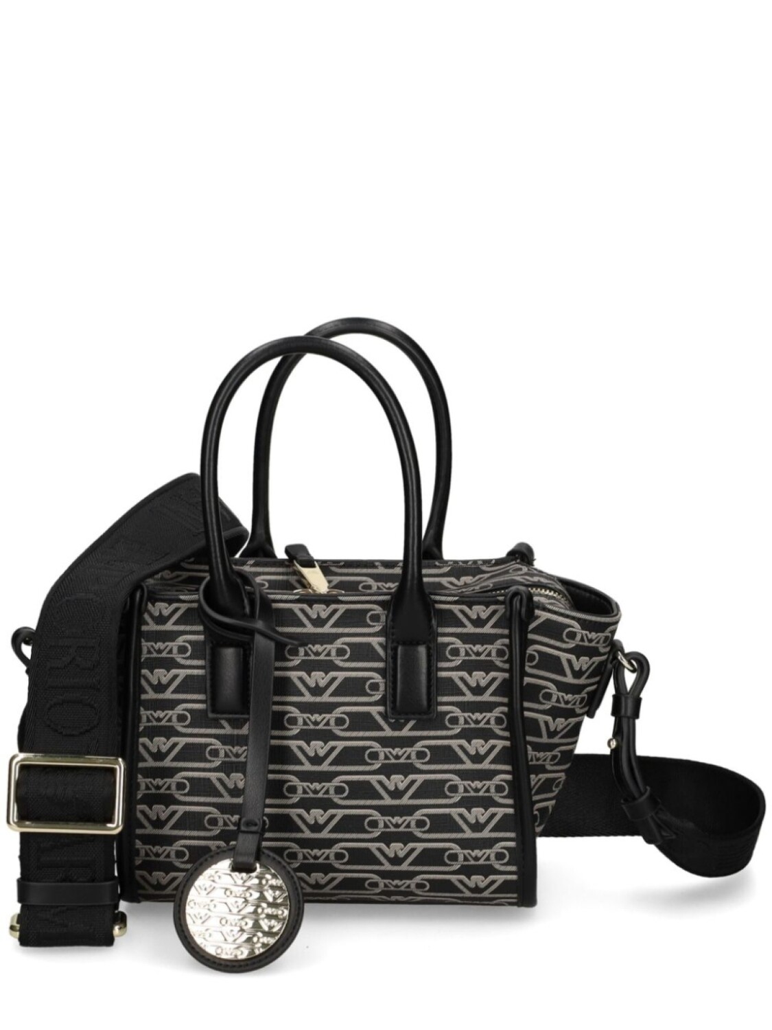 

Emporio Armani мини-сумка с монограммным узором, черный