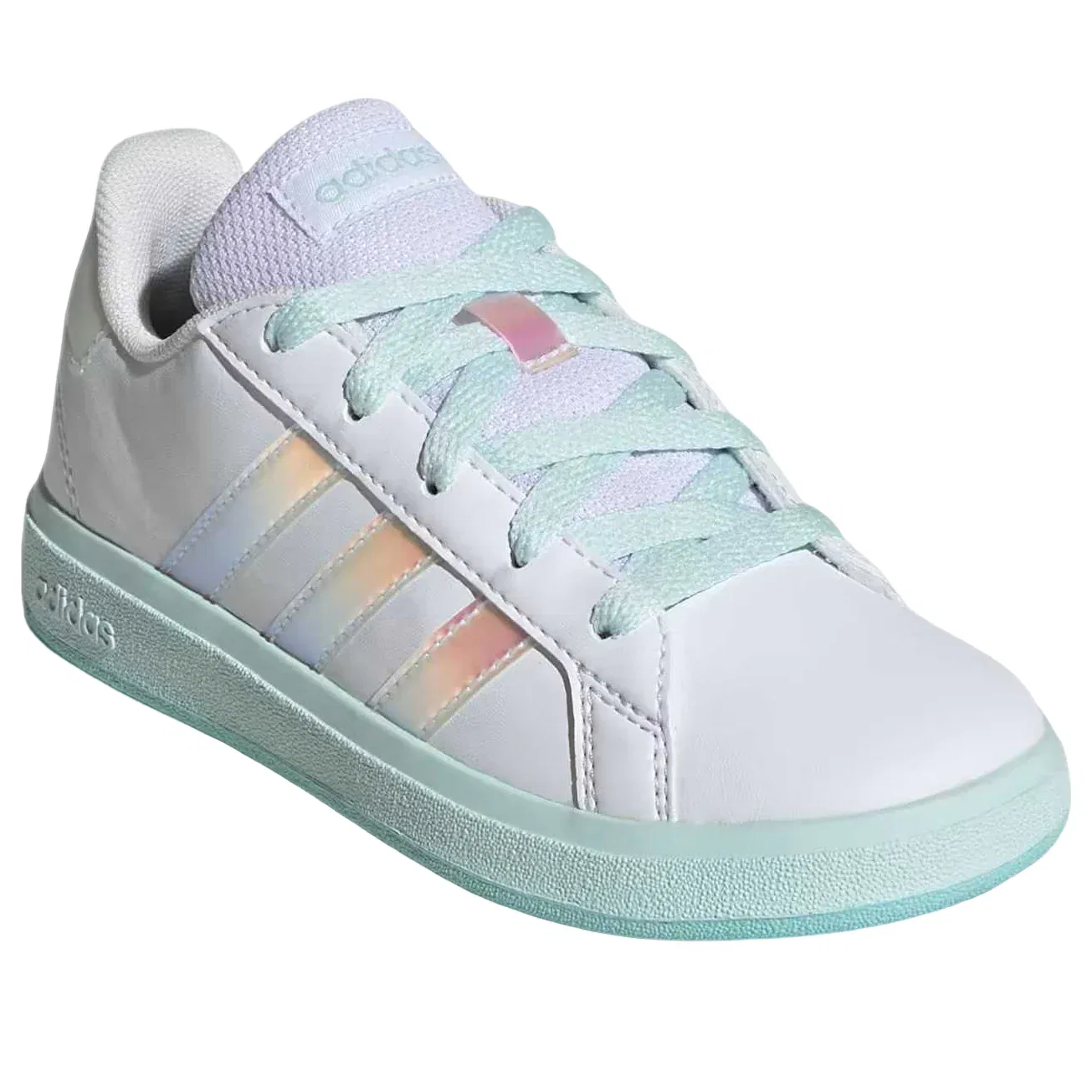 Кроссовки Grand Court Lifestyle на шнуровке Adidas, белый — фото 3