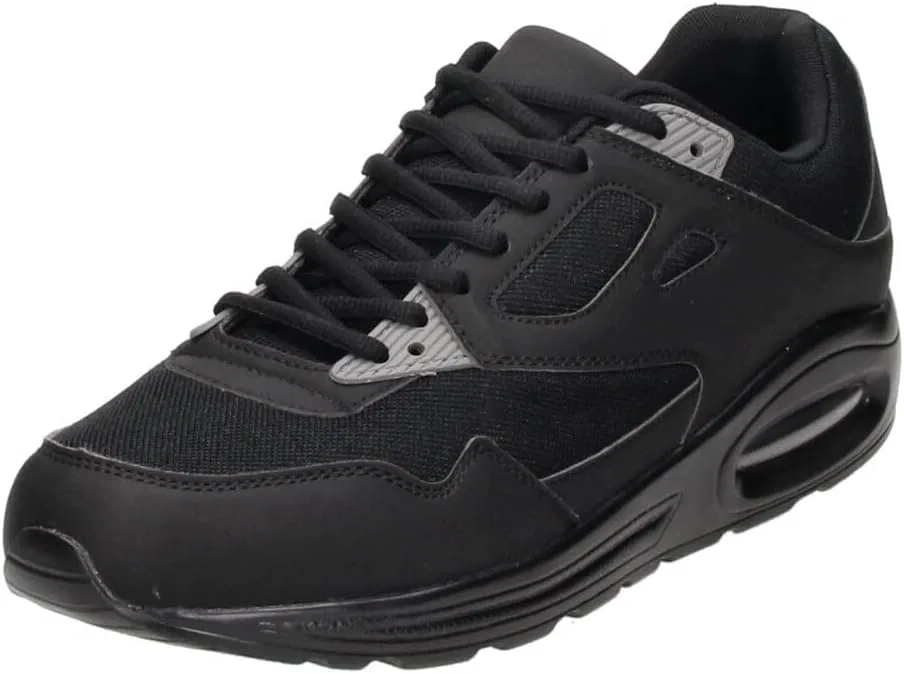 Мужские кроссовки больших размеров, модель Fitters Sneaker Sean. Стильные мужские кроссовки больших размеров, модель Trainers Sean, подошва с воздушной подушкой, размеры EU 47 48 49 50 Fitters Footwear That Fits, Black — фото 2