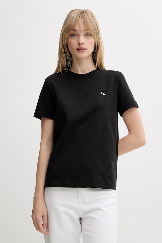 

Хлопковая футболка Calvin Klein Jeans, черный