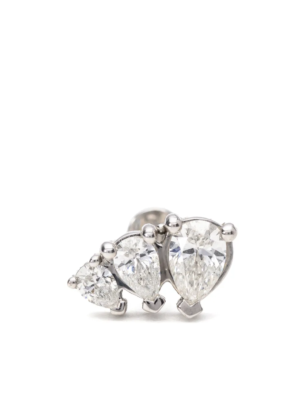 

Серьга-гвоздик из белого золота с бриллиантами Mad Precious & Ethical, серебяный