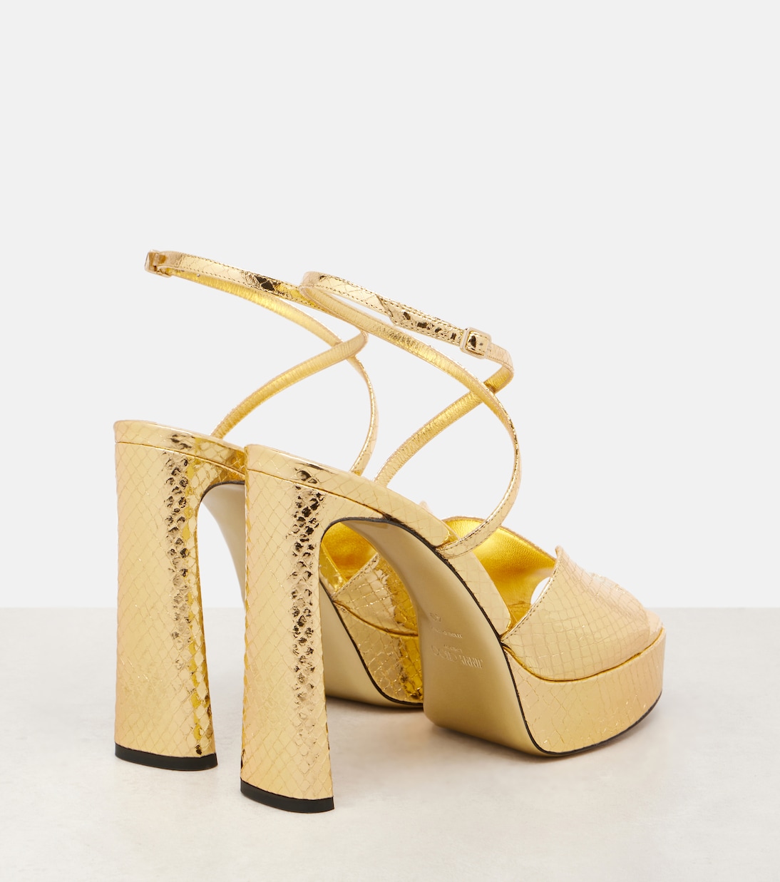 Сандалии Karli 125 из металлизированной кожи на платформе Jimmy Choo, золотой — фото 2