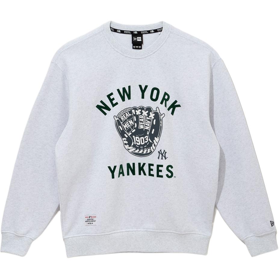 

Свитшот FW25 в корейском стиле для мужчин New Era, серый