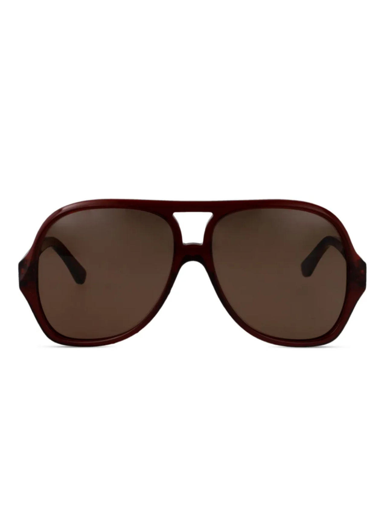 

Chloé Eyewear массивные солнцезащитные очки-пилоты, коричневый