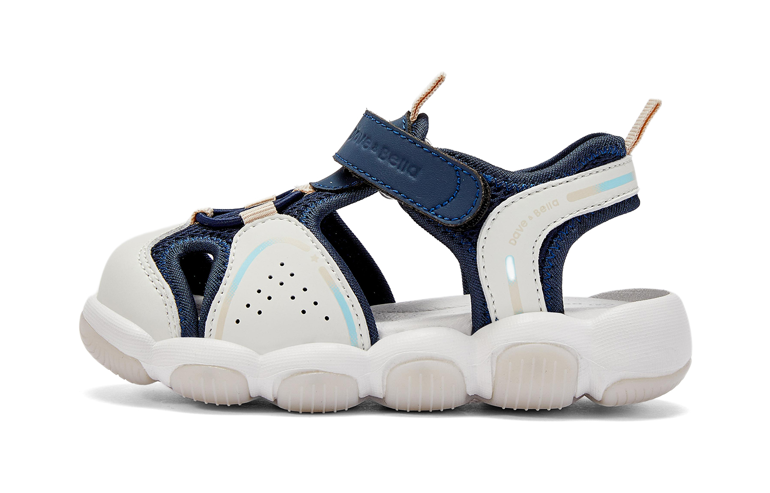 

Антискользящие амортизирующие легкие детские сандалии для детей от 3 до 7 лет DAVE&BELLA, синий