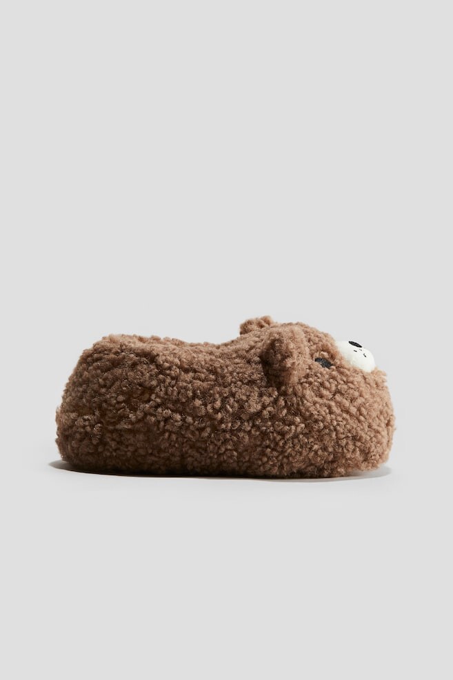 

Флисовые тапочки тедди H&M, коричневый