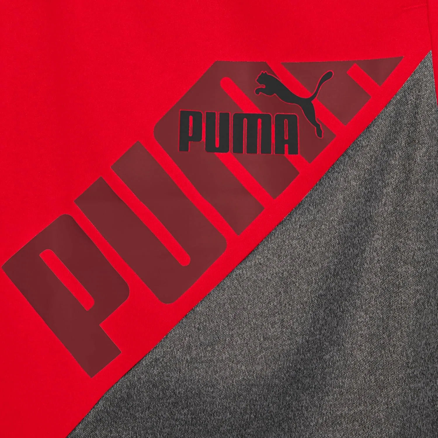 Детские спортивные шорты Puma Essential, с логотипом и принтом, эластичный пояс, Medium Red — фото 4