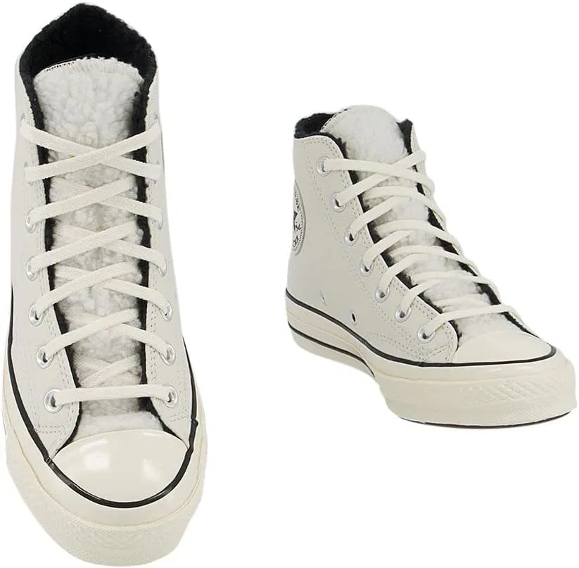 Кроссовки Converse Damen Modische Turnschuhe, Egret Black Sherpa — фото 3