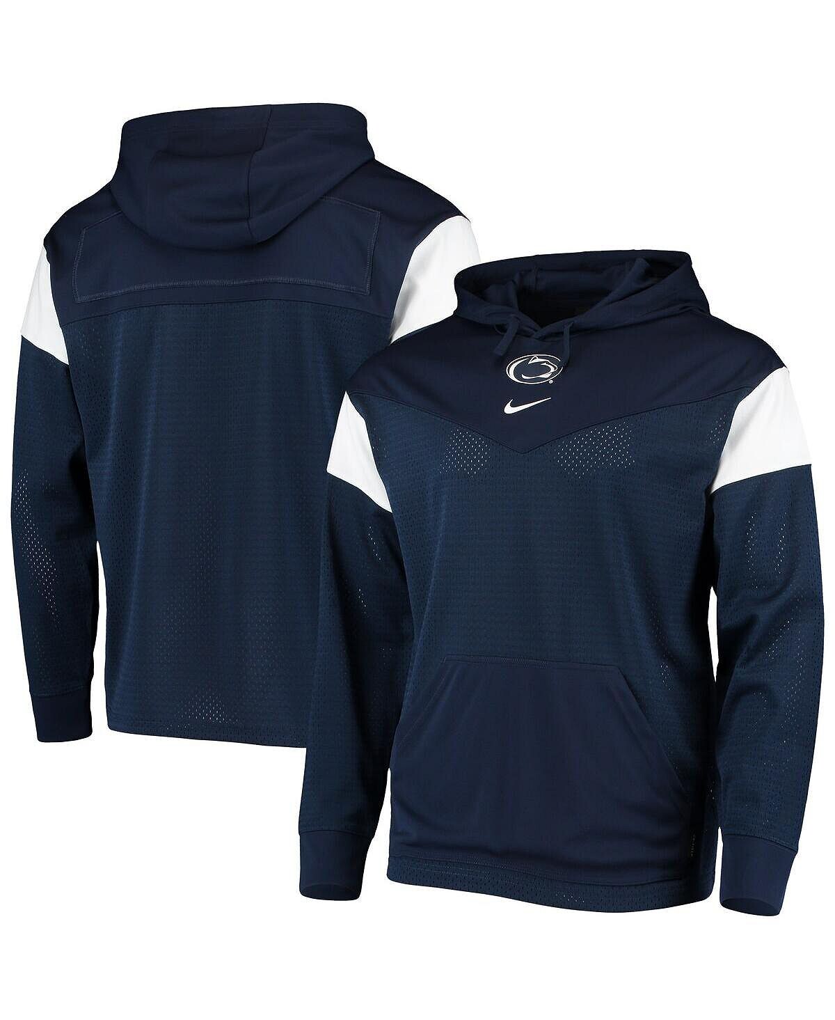 

Мужской темно-синий пуловер с капюшоном из джерси Penn State Nittany Lions Sideline Nike
