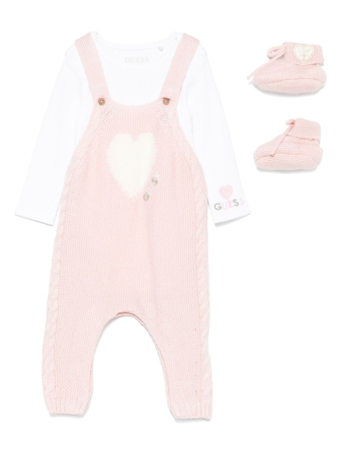 

Изнаночная вязка комплект для малыша Guess kids, розовый