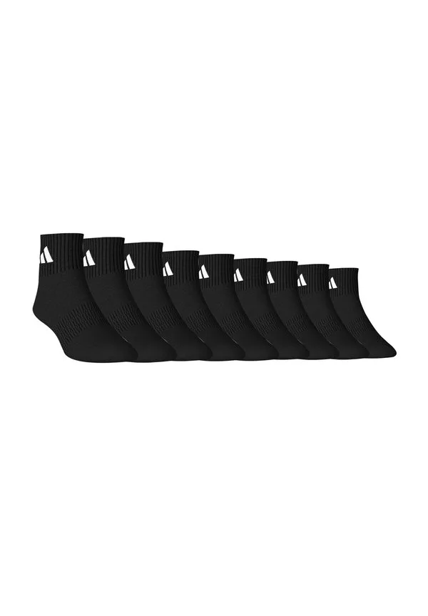 Унисекс тонкие легкие спортивные носки до щиколотки, упаковка из 9 пар. Adidas Performance, Black