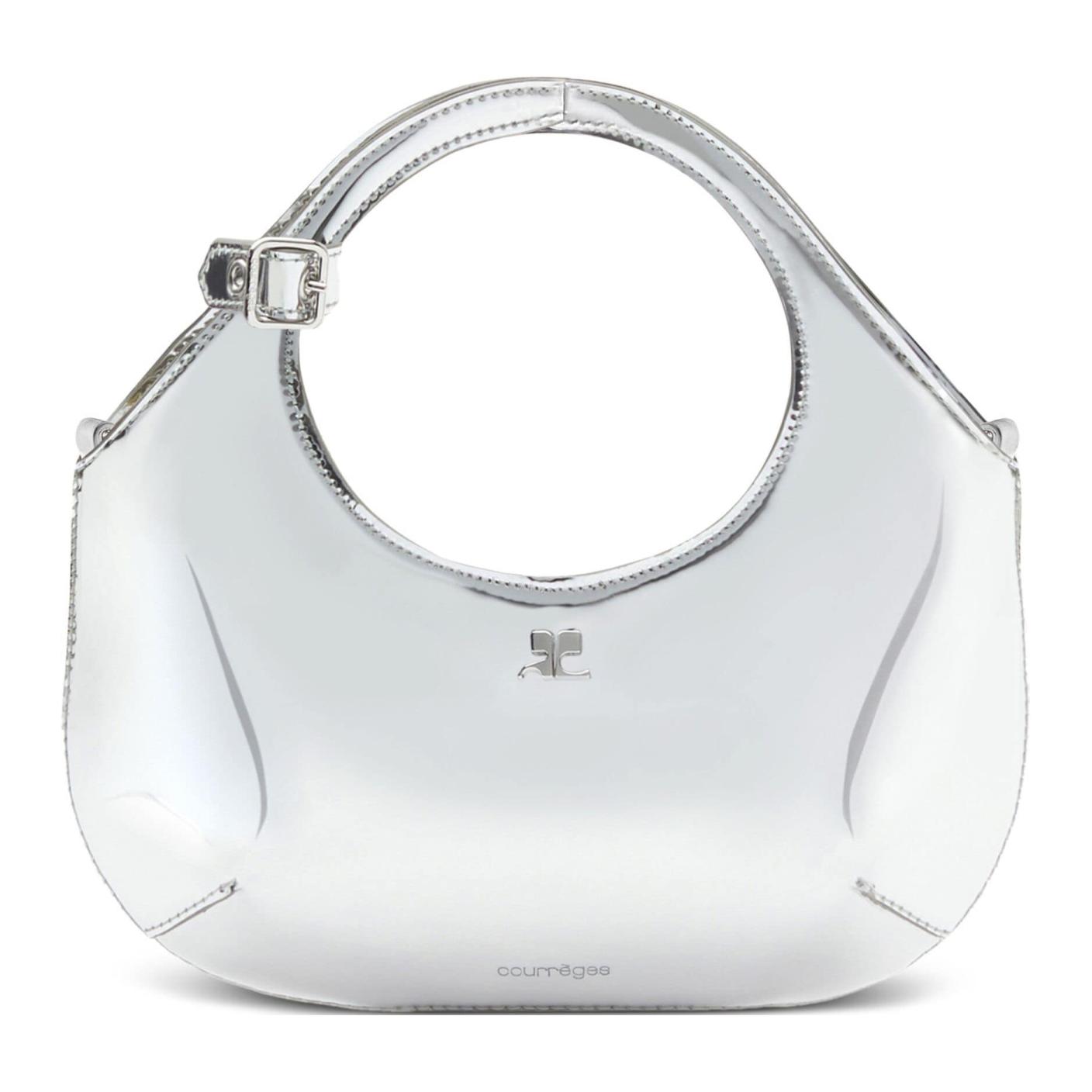 

Сумка-тоут Courrèges Mini Holy с эффектом металлик COURREGES