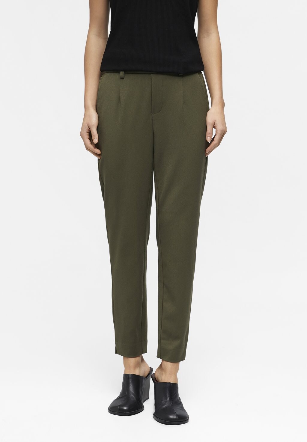 

Брюки Objlisa Slim Object, цвет ivy green