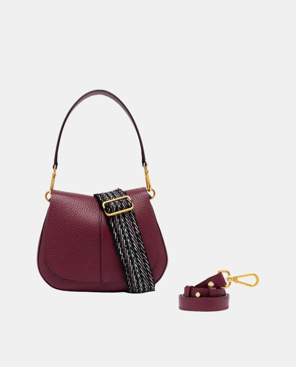 

Кожаная сумка через плечо с ручкой и съемным ремнем Gianni Chiarini, бордовый