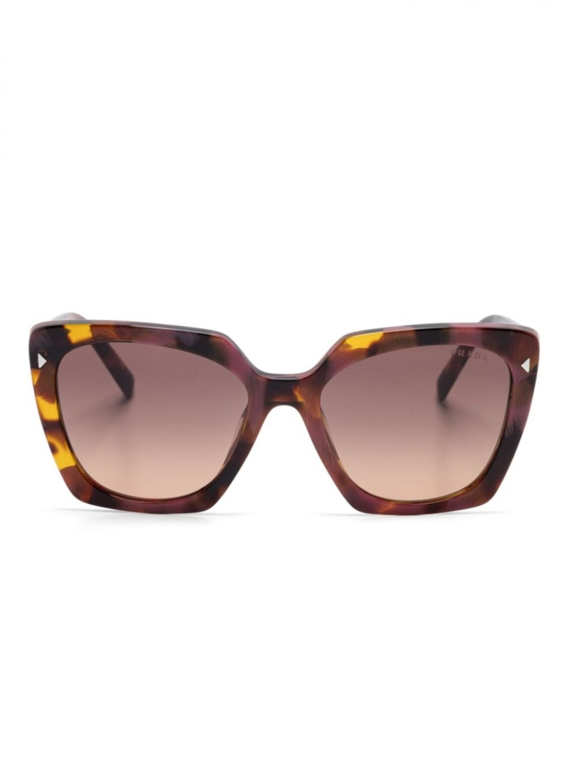 

Prada Eyewear солнцезащитные очки в массивной оправе, коричневый