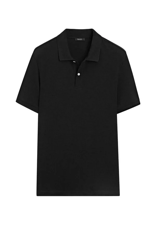 Рубашка-Поло с микротекстурой Massimo Dutti, Black