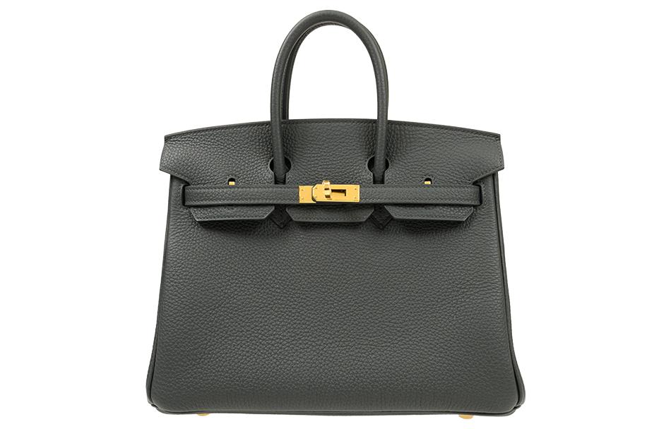 

Hermes Женская сумка Birkin Togo из телячьей кожи, цвет 67 Vert Fonce, темно-зеленый