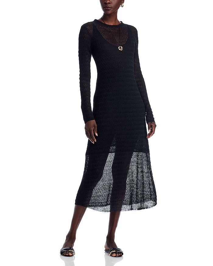

Платье с кружевом Miriam Proenza Schouler White Label, черный