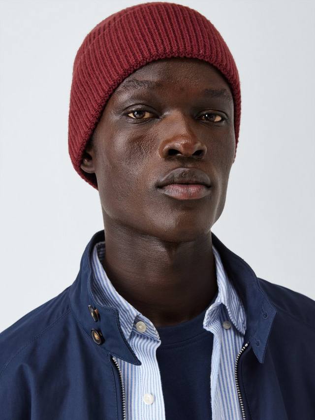 

Простая вязаная шапка John Lewis, Burgundy