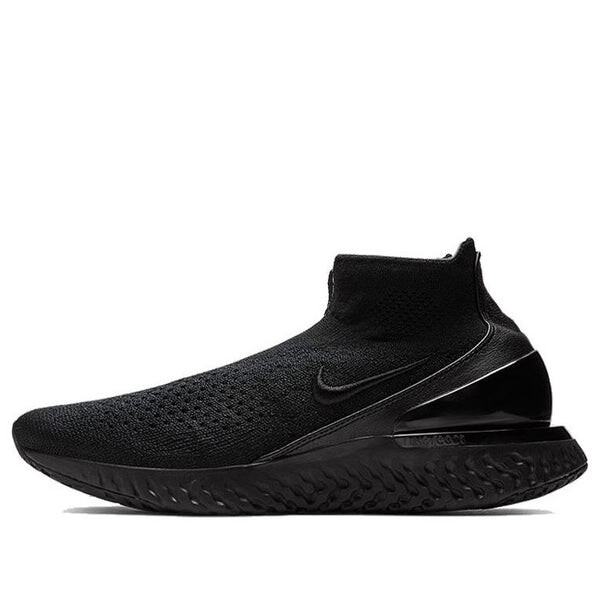 

Кроссовки rise react flyknit Nike, черный