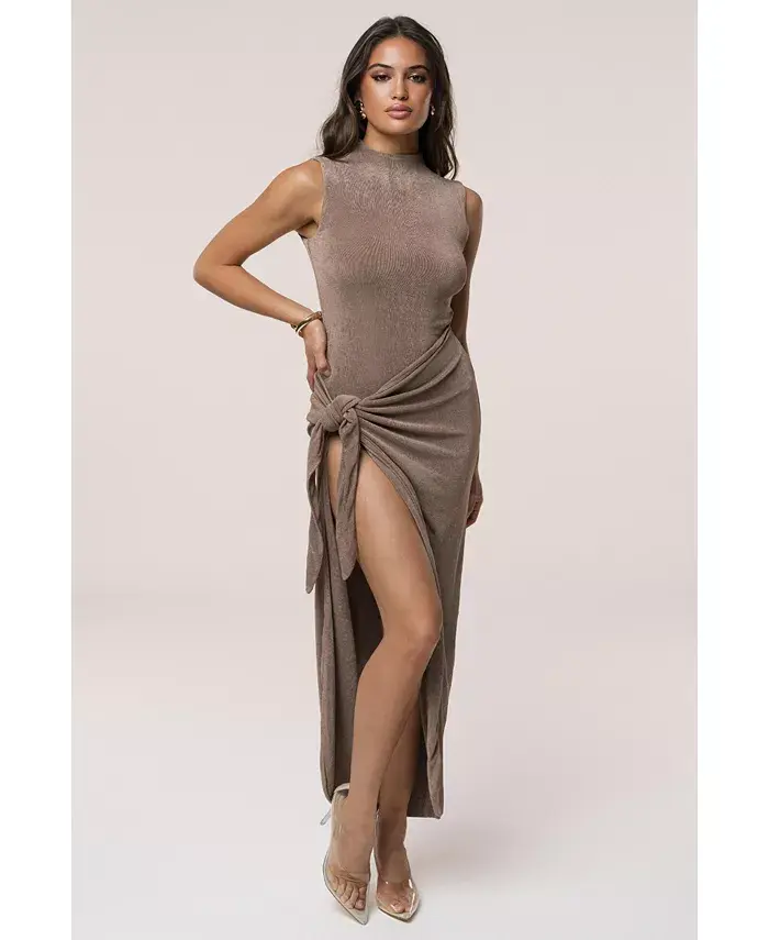 

Женское платье миди Aubree JLUXLABEL, коричневый