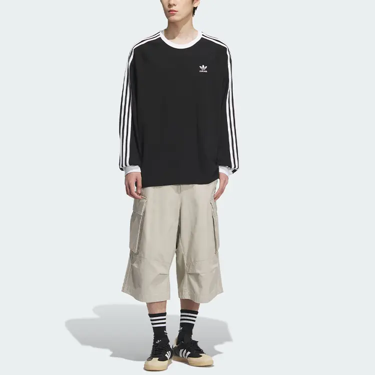 Ретро ss25 карго брюки карго шорты unisex Adidas Originals, коричневый — фото 4