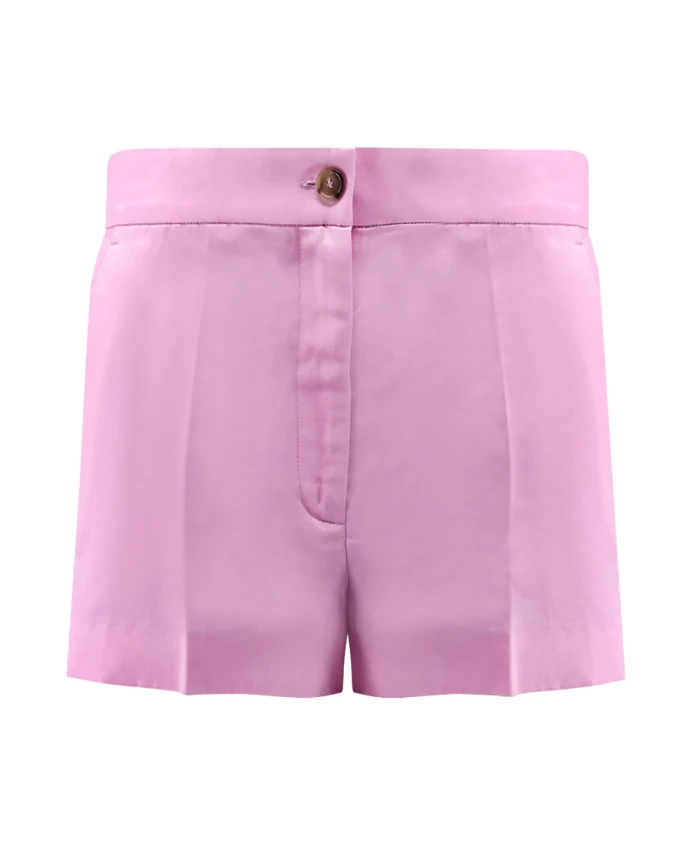 

Повседневные розовые льняные хлопковые шорты Pinko, розовый