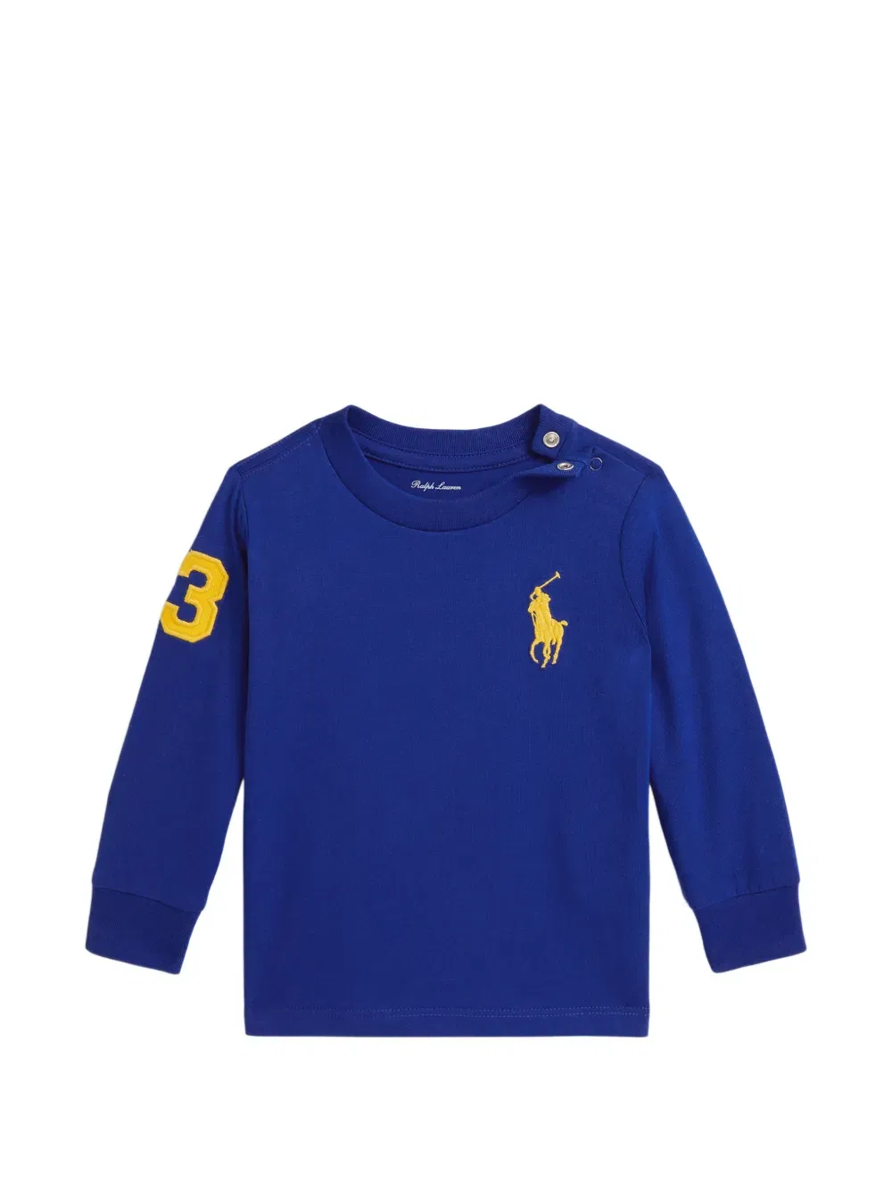 Футболка с длинными рукавами и вышитым логотипом Polo Ralph Lauren Kids, синий