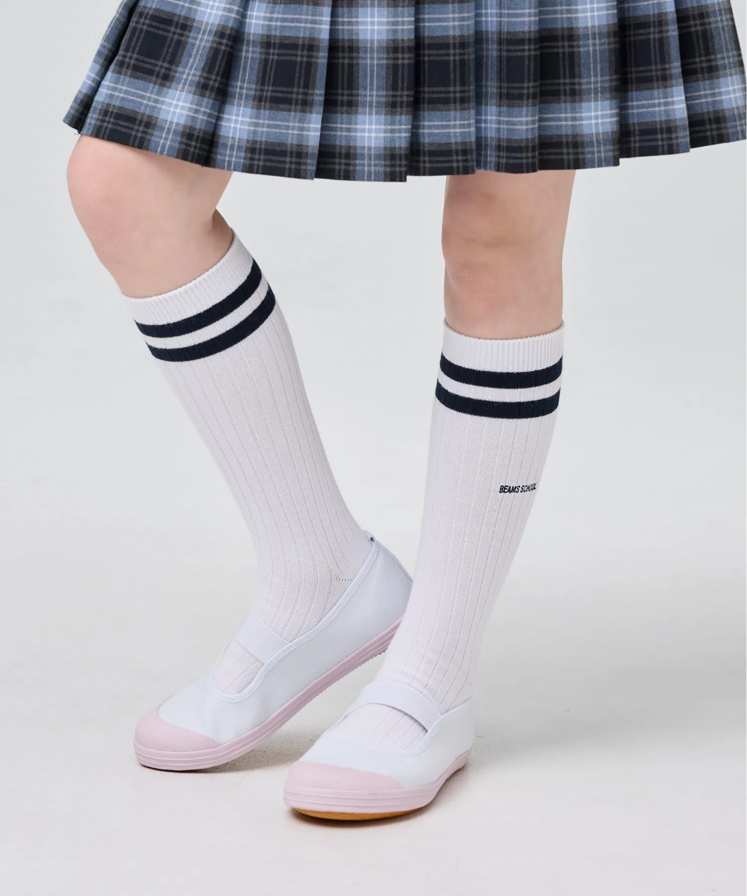 Детские тапочки BEAMS SCHOOL хлопковые розовые