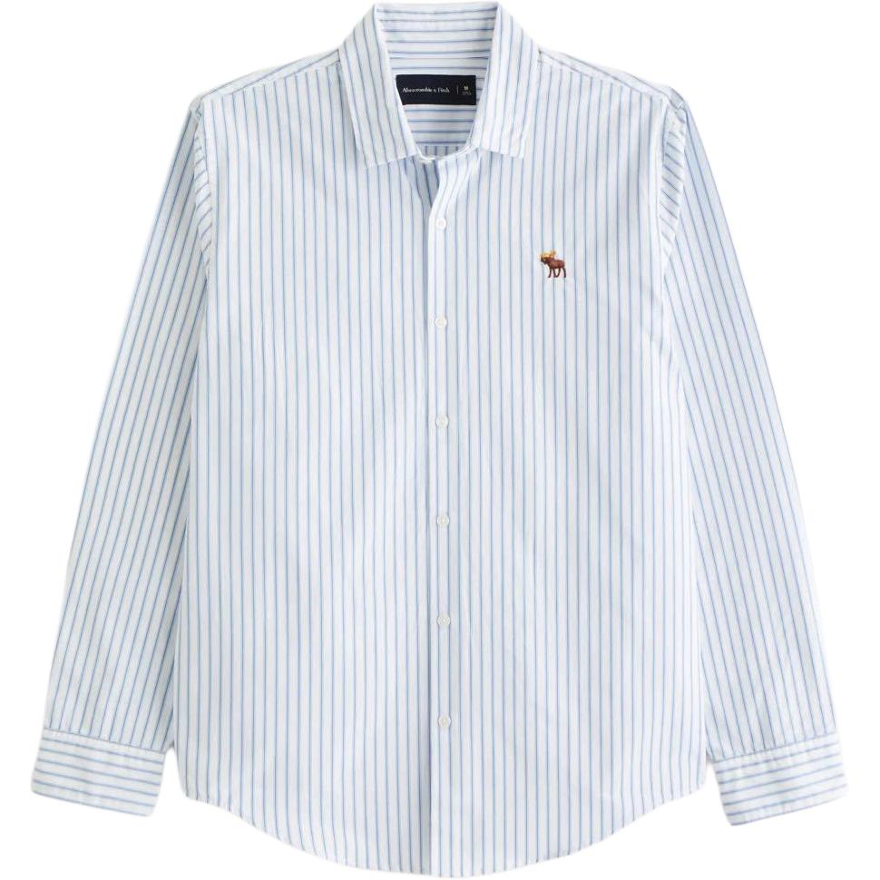 

Abercrombie＆Fitch Мужская рубашка светло-голубого цвета