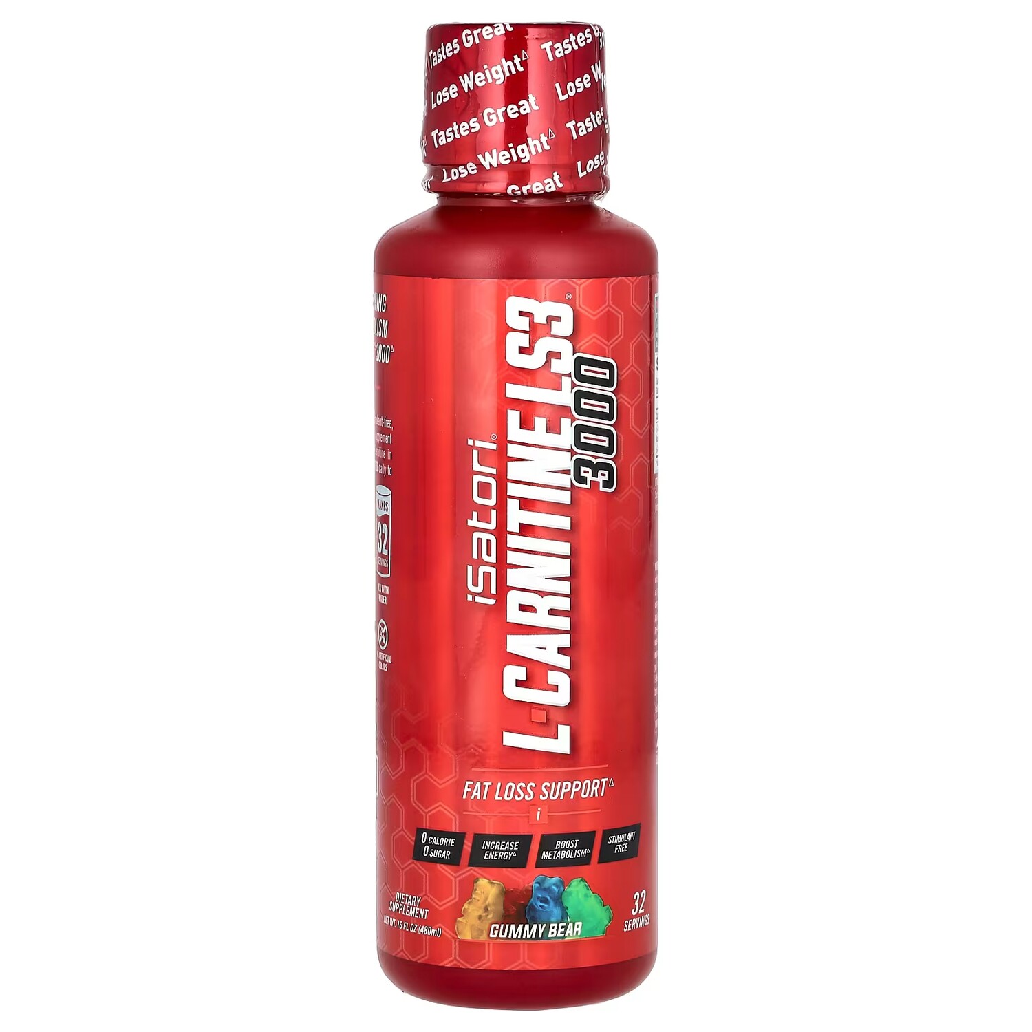 

Isatori L-Carnitine LS3 3000 Gummy Bear, 16 жидких унций (480 мл)