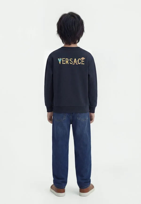 Унисекс толстовка с логотипом шерифа в стиле вестерн Versace, Uniform Navy — фото 2