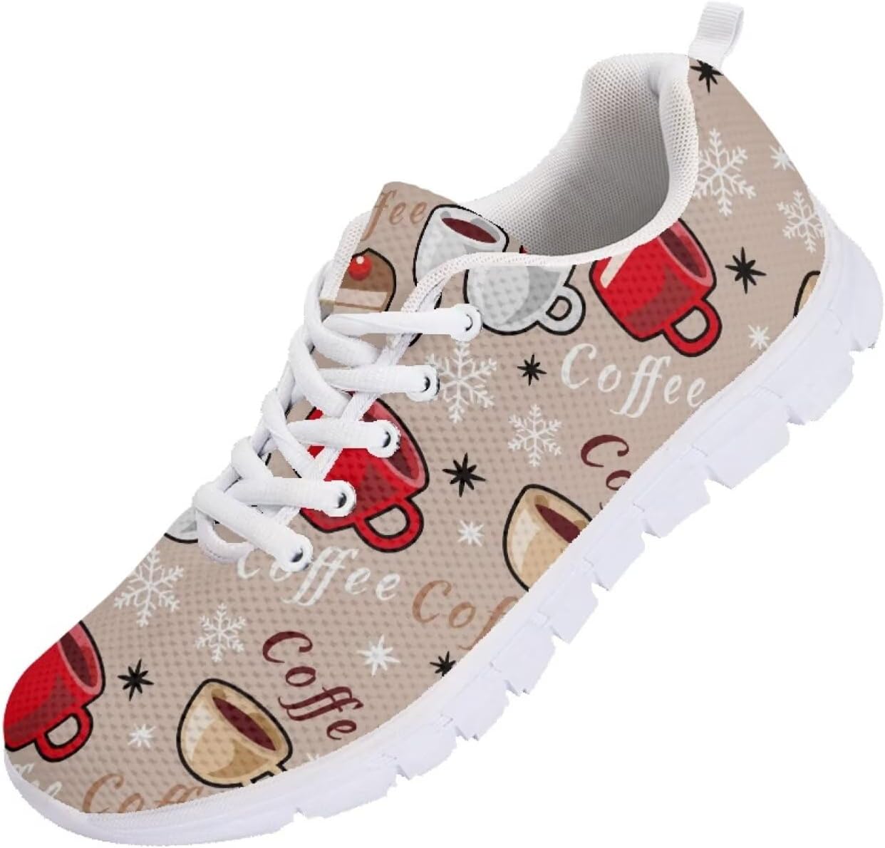 

Мужские кроссовки Funnydude Funny Print для бега, осенние, легкие, дышащие, спортивные, Coffee