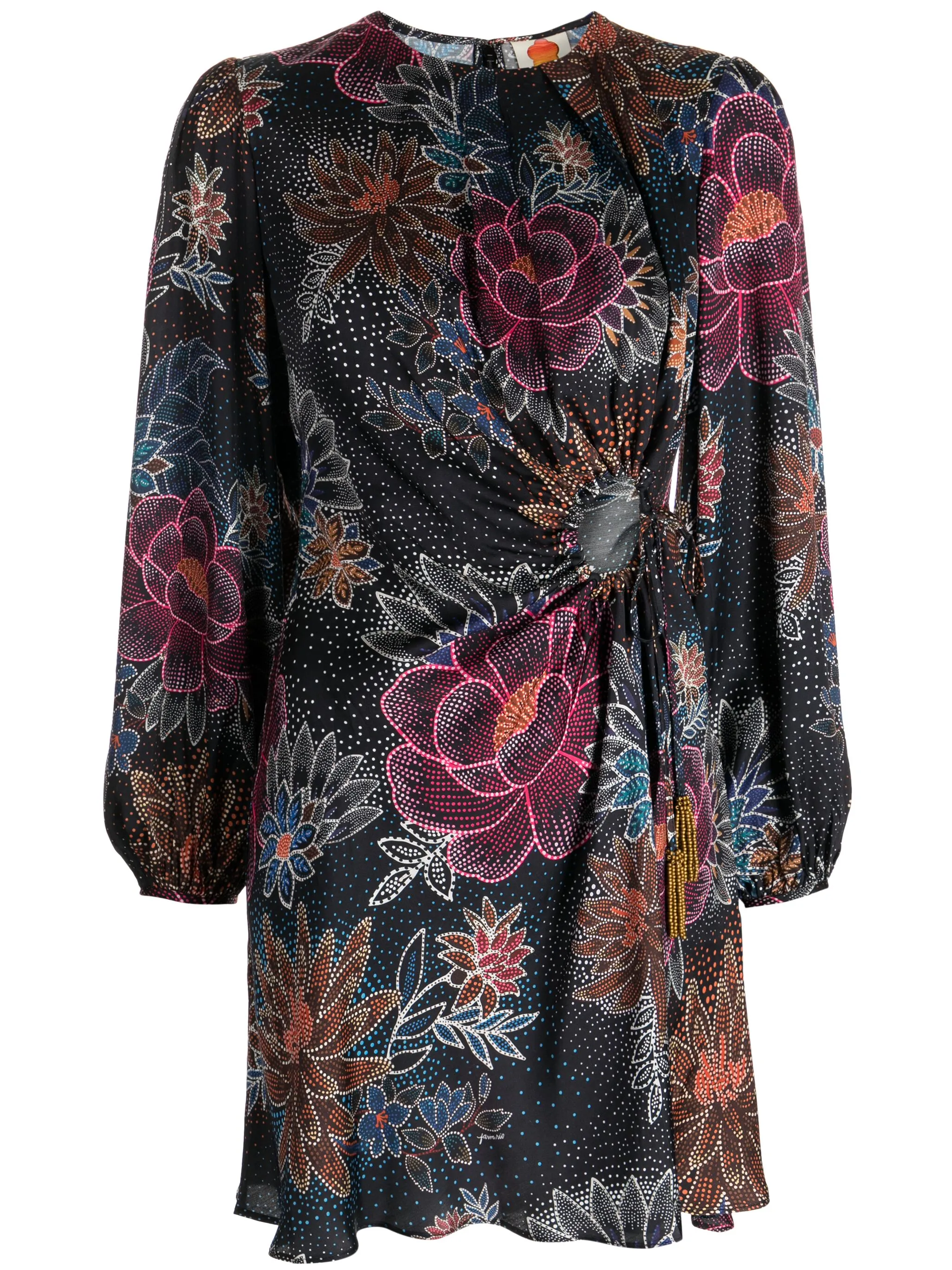 

Платье мини Mine с цветочным принтом Farm Rio, черный