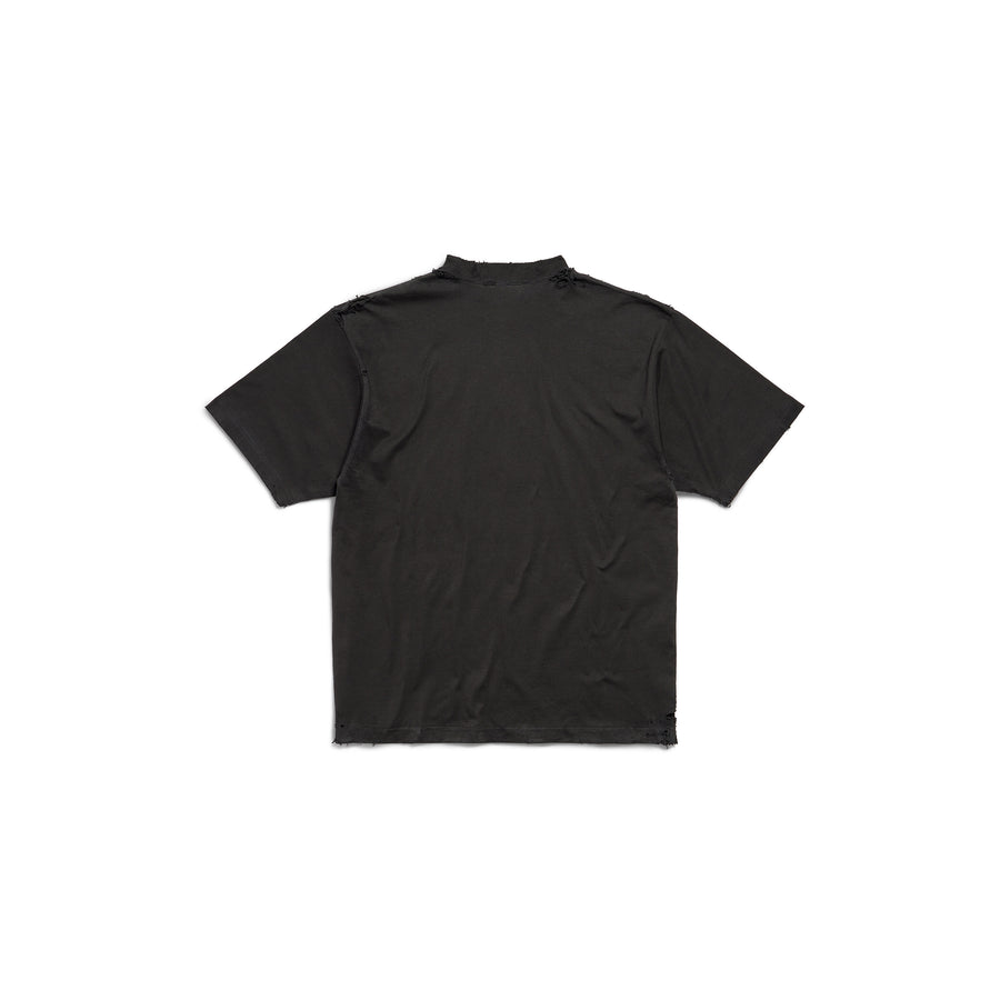 Футболка (WMNS) Balenciaga BB Motel T-shirt Medium Fit 'Black', черный — фото 2