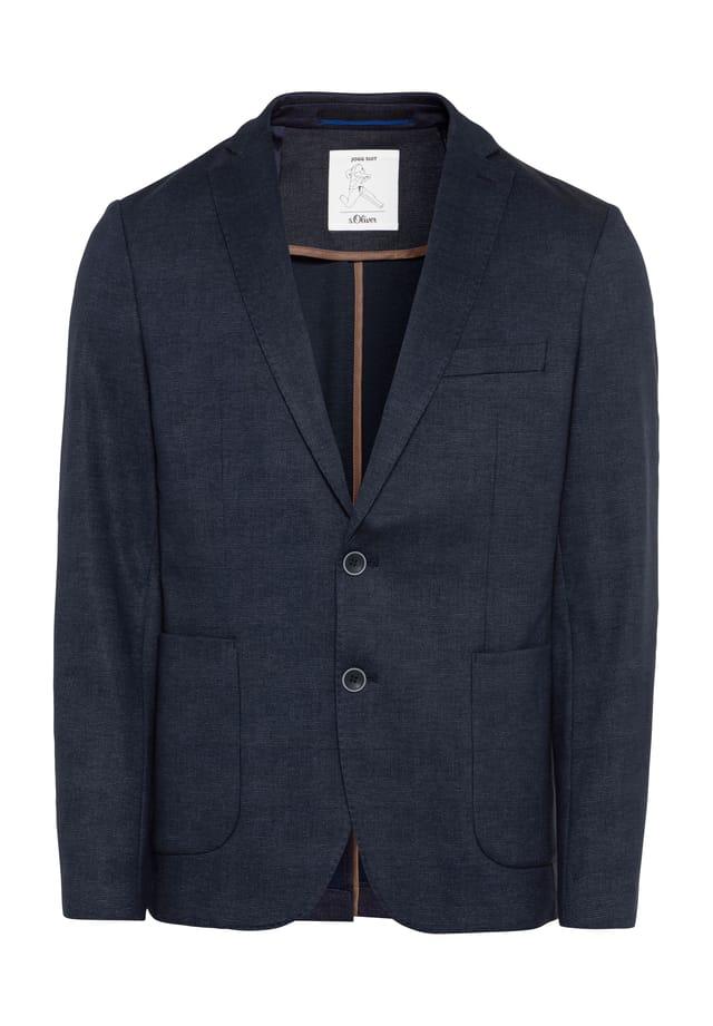 

Воротник пиджака лацкан нагрудный карман S.Oliver Black Label, синий